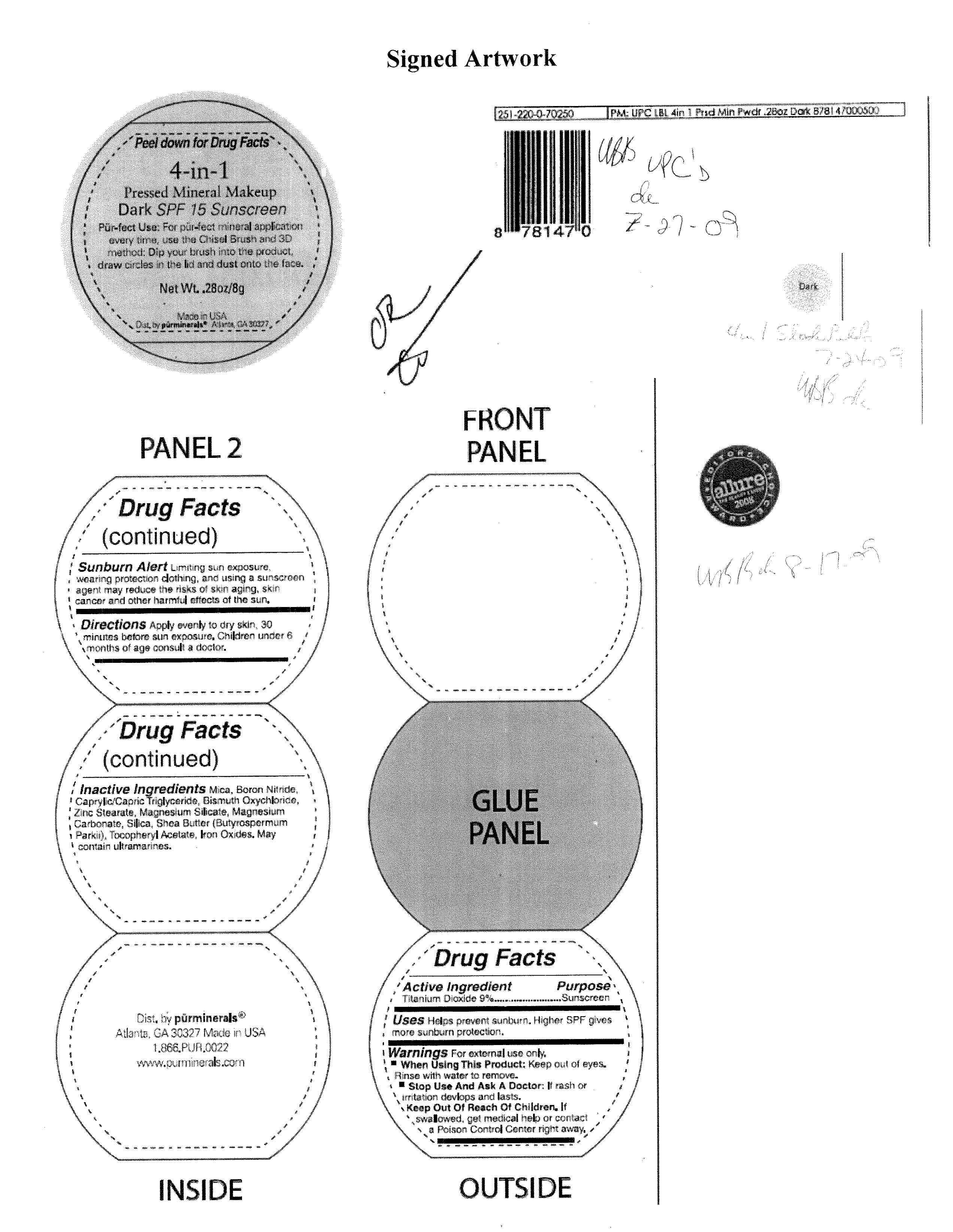 Purminerals  4 in 1 Makeup SPF 15 Dark